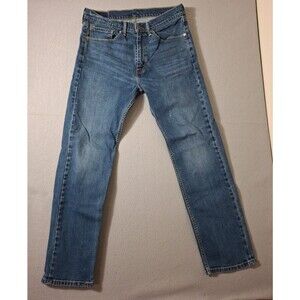 Levi's 505 Jeans Men's 34x32 Regular Fit Straight Leg Blue Denim Pants Outdoors